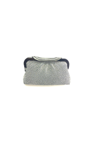 Swarovski Crystal Studded Leather Strap Detail Clutch Bag 1