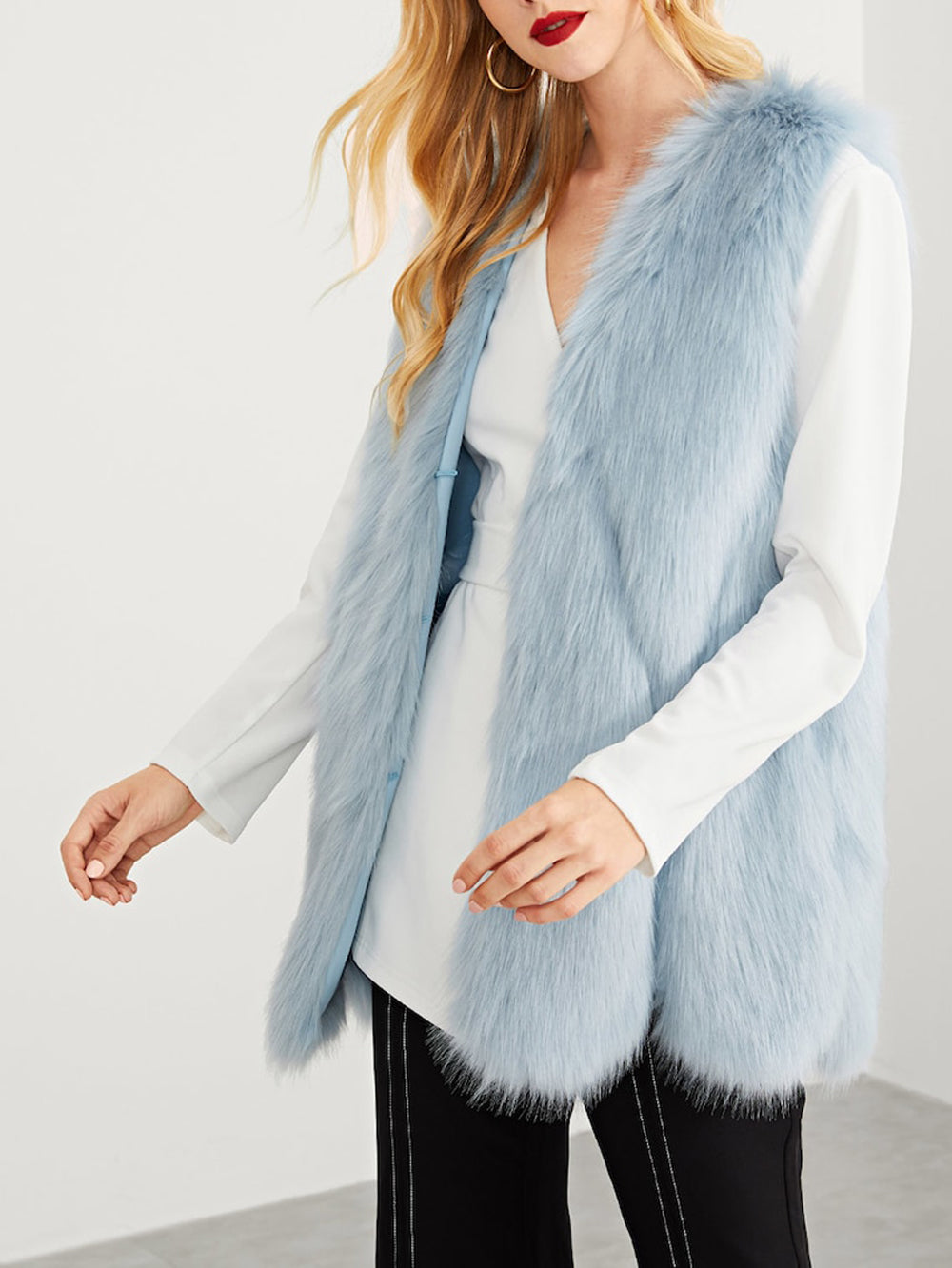 Mustard fur gilet deals