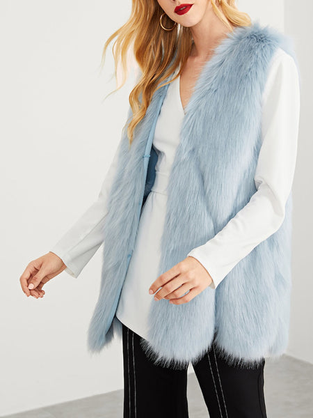 Thick Fluffy Faux Fur Gilet