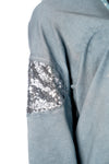 Slogan Diamante Jersey Knit Diamante Sweatshirt Hoodie