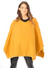 Oversized Felt Pull Over Poncho with Pearl Detail