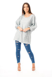 Long Sleeve Tunic Top with Floral Embroidery