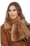 Fluffy Faux Fur Stole Pull Through Scarf