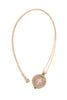 Diamante Cross Charm Pendant Long Necklace