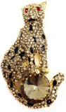 Cheetah Diamante Brooch