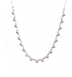 Silver Tube Bead Long Necklace