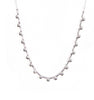 Silver Tube Bead Long Necklace