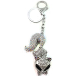 Fox Diamante Bag Charm Keyring