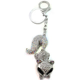 Fox Diamante Bag Charm Keyring