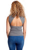 Sleeveless Top with Cut Out Back in Rib