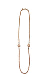 Diamante Ball shape long sparkly necklace