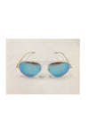 Clear Aviator Sunglasses with Metal Gold Arms