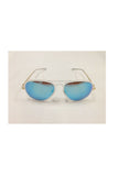 Clear Aviator Sunglasses with Metal Gold Arms