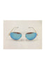 Clear Aviator Sunglasses with Metal Gold Arms