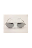 Clear Aviator Sunglasses with Metal Gold Arms