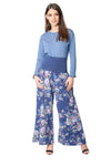 Floral Print Linen Harem Holiday Trouser