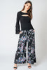 Floral Print Linen Harem Holiday Trouser