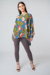 Blue Floral Summer Kaftan for Women