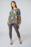 Blue Floral Summer Kaftan for Women