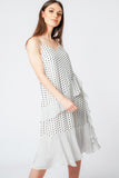 Polka Dot Ruffle Chiffon Floaty Dress