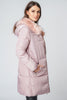 Long Quilted Faux Fur Hooded Coat