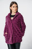 Soft Faux Fur Panel Hooded Coat