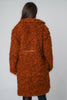 Soft Sheep Faux Fur Coat with PU Detail