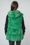 Ultra Soft Faux Fur Swing Hooded Gilet