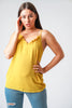 Ruffle V Neck Strappy Floaty Cami Vest Top