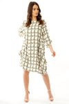 Oversized Chain Print Smock Dress