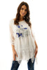 Floral Print Lace Insert Top