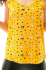 Dog and Polka Dot Print Vneck Strappy Cami Vest Top