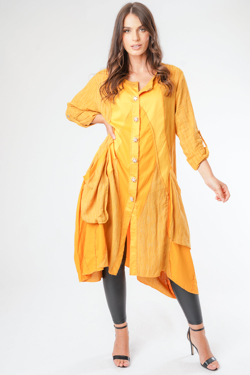 Oversized Linen Asymmetric Longline Cardigan Jacket – Urban Mist UK