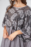 Oversized Paisley Knit Floaty Top