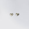 HAMMERED EFFECT HEART EARRING STUD