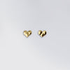 HAMMERED EFFECT HEART EARRING STUD