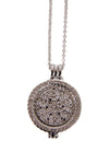 Diamante Snowflake Charm Pendant Long Necklace