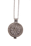 Diamante Snowflake Charm Pendant Long Necklace