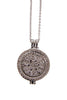 Diamante Snowflake Charm Pendant Long Necklace