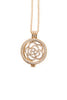 Diamante Flower Charm Pendant Long Necklace