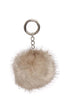 FAUX  Mink Fur Pom Pom Keyring Charm with Chain