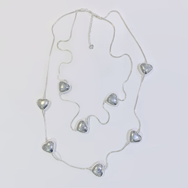 HEART BEAD LAGEN LOOK NECKLACE