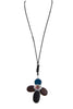 Wooden Craften Flower Pendant Boho Statement Necklace