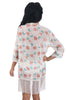 Floral Print Fringed Kimono