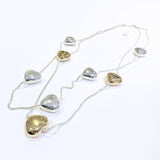 HEART BEAD LAGEN LOOK NECKLACE