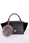 Faux Fur Wallet Plush Coin Bag Zip Handbag Keyring
