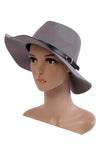 Fedora Hat With Faux Leather Trim