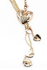 LAGENLOOK Multiple Hearts with Diamante Detail Long Necklace in rose gold