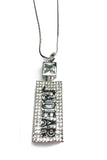 Diamante Perfume Bottle Chain Long Necklace