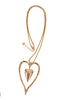 Lagenlook Chunky Heart Pendant Long Necklace